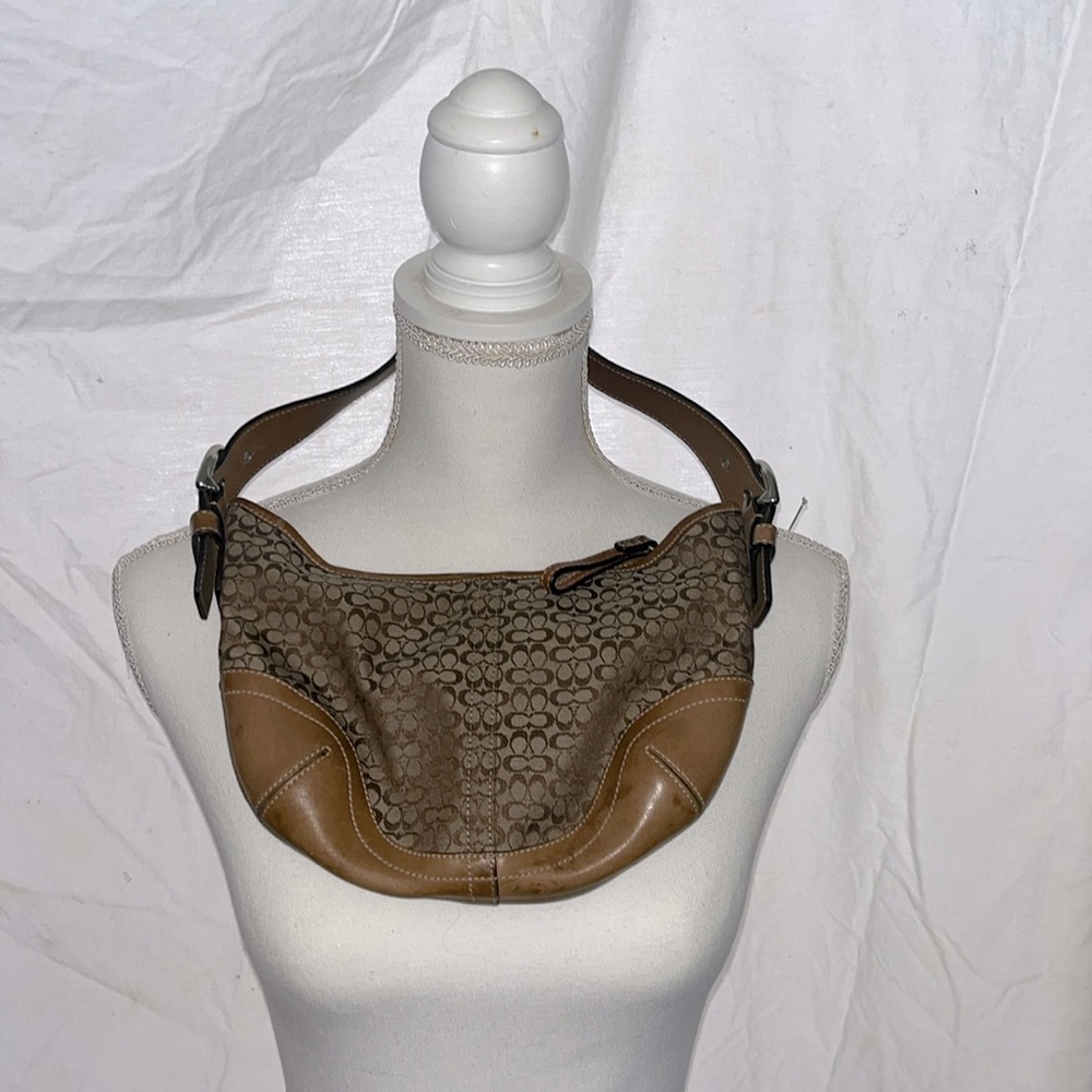 Coach Logo Brown Shoulder Bag